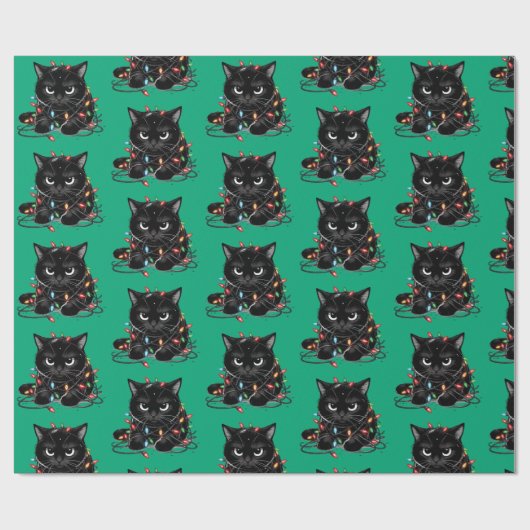 Christmas Kitty Cadeaupapier (Vlak)