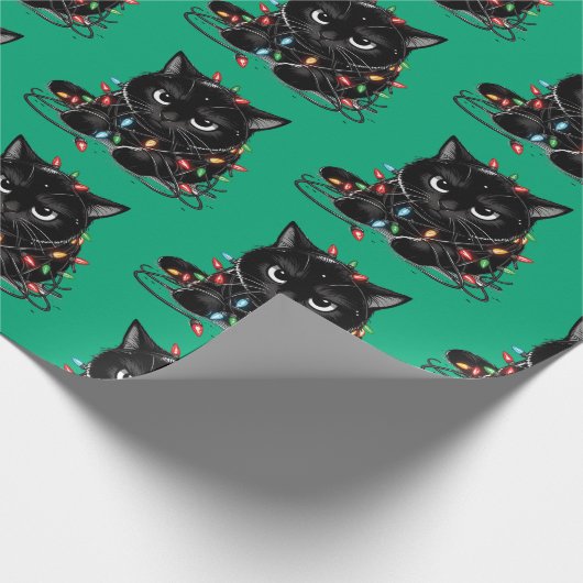 Christmas Kitty Cadeaupapier (Hoek)