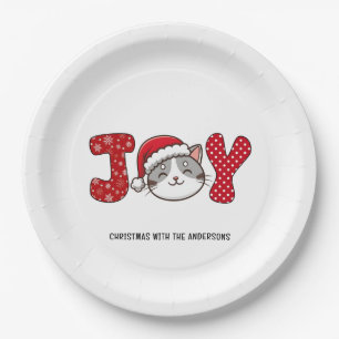 Christmas Kitty Cat "JOY" Custom Papieren Bordje