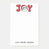 Christmas Kitty Cat "JOY" Custom Post-it® Notes (Voorkant)