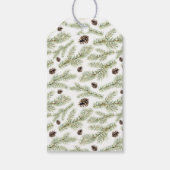 Christmas | Klassiek Pinecone patroon Cadeaulabel (Voorkant)