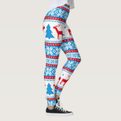 Christmas Knit Graphic – Sneeuwvlokken & Rendieren Leggings (Rechts)