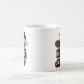 Christmas Knit Sweater Letter D Santa Hat Koffiemok (Center)