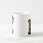 Christmas Knit Sweater Letter E Santa Hat Koffiemok (Center)