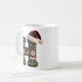 Christmas Knit Sweater Letter H Santa Hat Koffiemok (Voorkant links)