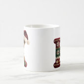 Christmas Knit Sweater Letter K Santa Hat Koffiemok (Center)