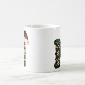 Christmas Knit Sweater Letter N Santa Hat Koffiemok (Center)