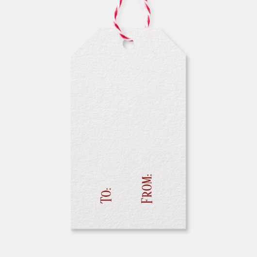 Christmas Knitted Red and White Sweater Cadeaulabel (Achterkant)
