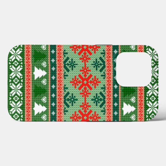 Christmas Knitting Pattern Case-Mate iPhone Case (Achterkant (horizontaal))