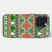 Christmas Knitting Pattern iPhone Hoesje (Achterkant horizontaal)