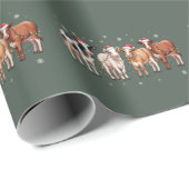 Christmas Koe Lover Gift Funny Holiday Boerderij Cadeaupapier (Rol Hoek)