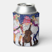 Christmas Koelbox Happy Gnome Music Band Blikjeskoeler (Blikje Achterkant)