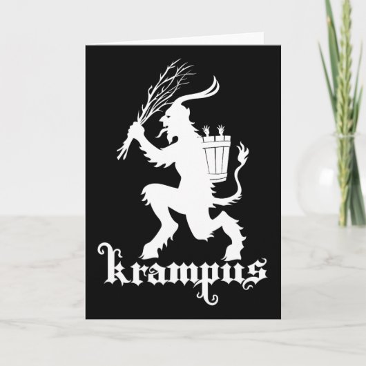 Christmas Krampus Scary Xmas Horror Occult Holiday Kaart (Voorkant)