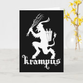 Christmas Krampus Scary Xmas Horror Occult Holiday Kaart (Gele Bloem)