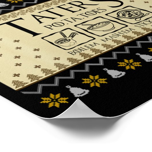 Christmas L O T R Taters Tatoes Boilem Mashem Ug  Poster (Hoek)