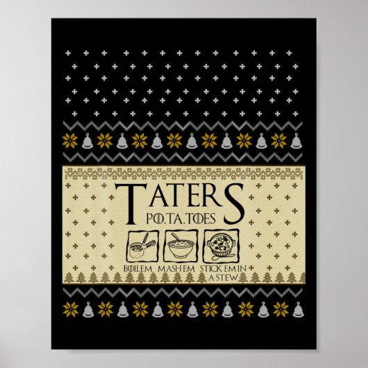 Christmas L O T R Taters Tatoes Boilem Mashem Ug Poster (Voorkant)