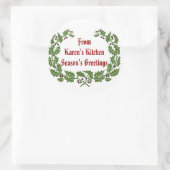 Christmas Label Season's Groeten bakken, eten (Tas)