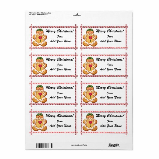 Christmas Label - SRF (Full Sheet)