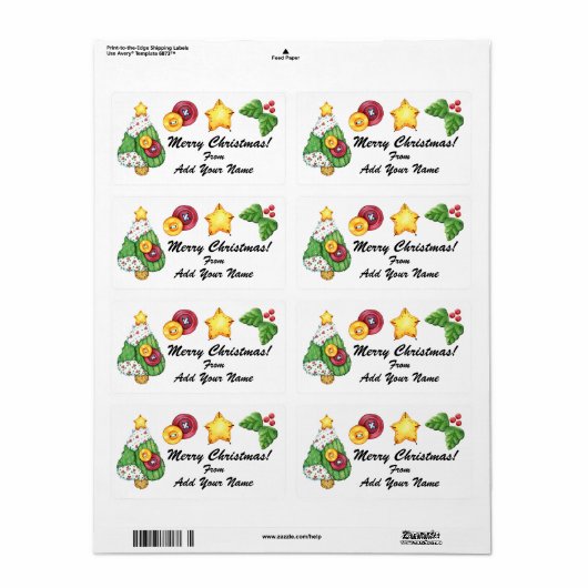 Christmas Label - SRF (Full Sheet)