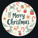 Christmas-label sticker<br><div class="desc">Deel de vreugde met elke kerstcadeauverpakking</div>