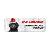 Christmas Labradoodle Hondenliefhebber Retouradres Etiket (Voorkant)