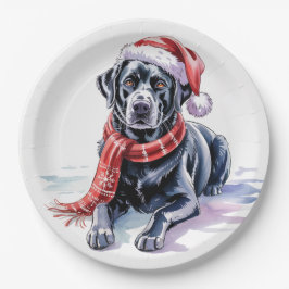  Christmas Labrador Paper Plate Papieren Bordje