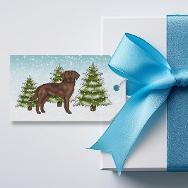 Christmas Labrador Retriever Blue Snowy Christmas Cadeaulabel