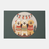 Christmas Labrador Retriever Dogs Deurmat (Voorkant)