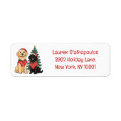Christmas Labrador Retriever Dogs Etiket (Voorkant)