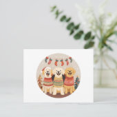 Christmas Labrador Retriever Dogs Feestdagenkaart (Staand voorkant)