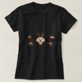 Christmas Labrador Retriever Dogs Lab Puppy Face H T-shirt (Design voorkant)