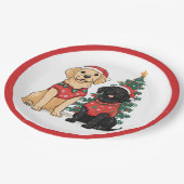 Christmas Labrador Retriever Dogs Papieren Bordje (Gekanteld)