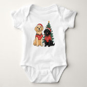 Christmas Labrador Retriever Dogs Romper (Voorkant)