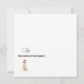 Christmas Labrador Retriever Hond Vrolijke Groet (Achterkant)