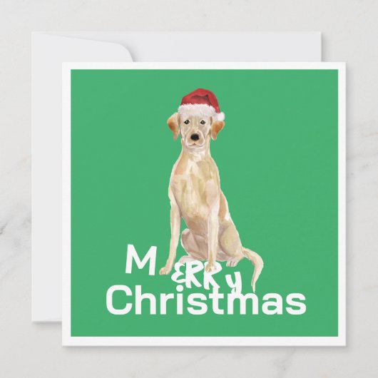 Christmas Labrador Retriever Hond Vrolijke Groet (Voorkant)