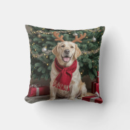 Christmas Labrador Retriever met gewei Kussen