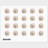 Christmas Labrador Retriever Ronde Stickers (Vel)