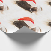 CHRISTMAS LABRADOR W/A Santa hat Wrapping Paper Cadeaupapier (Hoek)