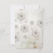 Christmas Lace Sneeuwvlokken Sla de datum op Save The Date (Achterkant)