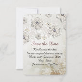 Christmas Lace Sneeuwvlokken Sla de datum op Save The Date (Voorkant)