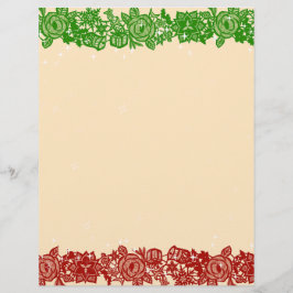 Christmas Lacy Garland Stationery Briefhoofd