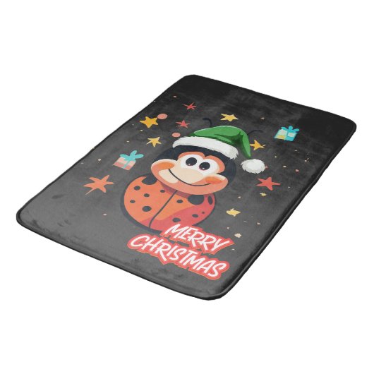 Christmas Ladybug Cheer Badmat (Gekanteld)