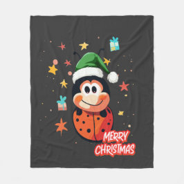 Christmas Ladybug Cheer Fleece Deken