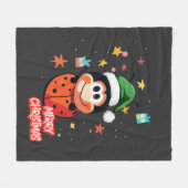 Christmas Ladybug Cheer Fleece Deken (Voorkant (Horizontaal))