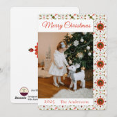 Christmas Ladybug Photo Feestdagenkaart (Voorkant / Achterkant)