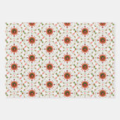 Christmas Ladybug Red Green White 3 Inpakpapier Vel (Voorkant)