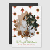 Christmas Ladybug Red Photo Holiday Magnetic  (Voorkant / Achterkant)