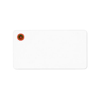 Christmas Ladybug Red White and Green Address Etiket