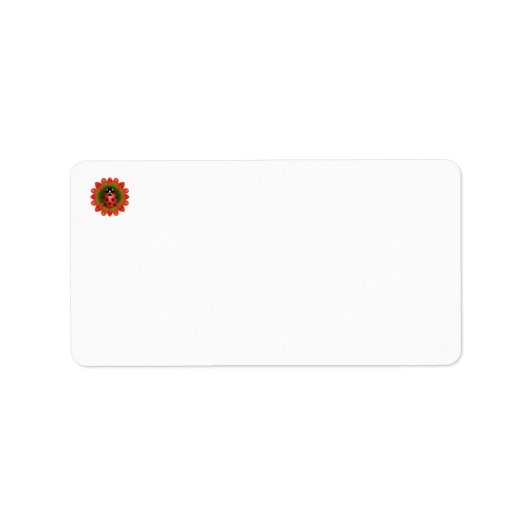 Christmas Ladybug Red White and Green Address Etiket (Voorkant)