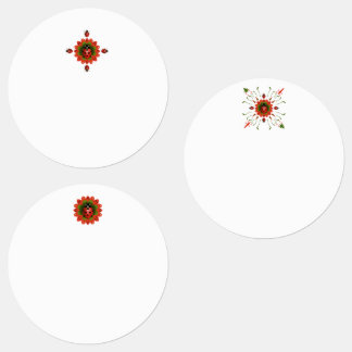 Christmas Ladybug Red White and Green Waterproof Labels